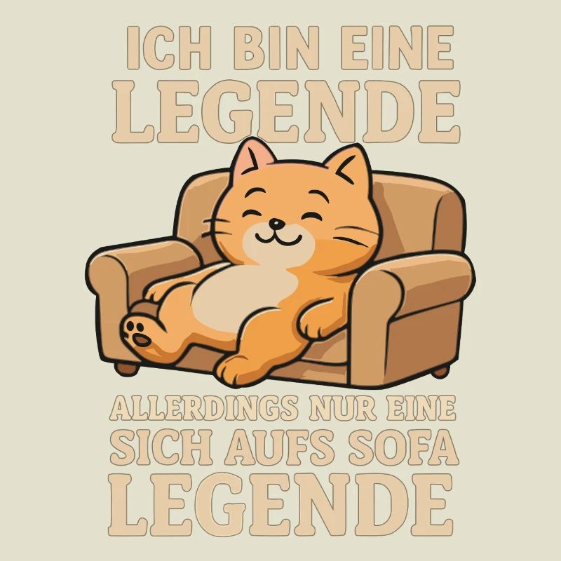 Sarkasmus Katze Spruch Sofa Legende