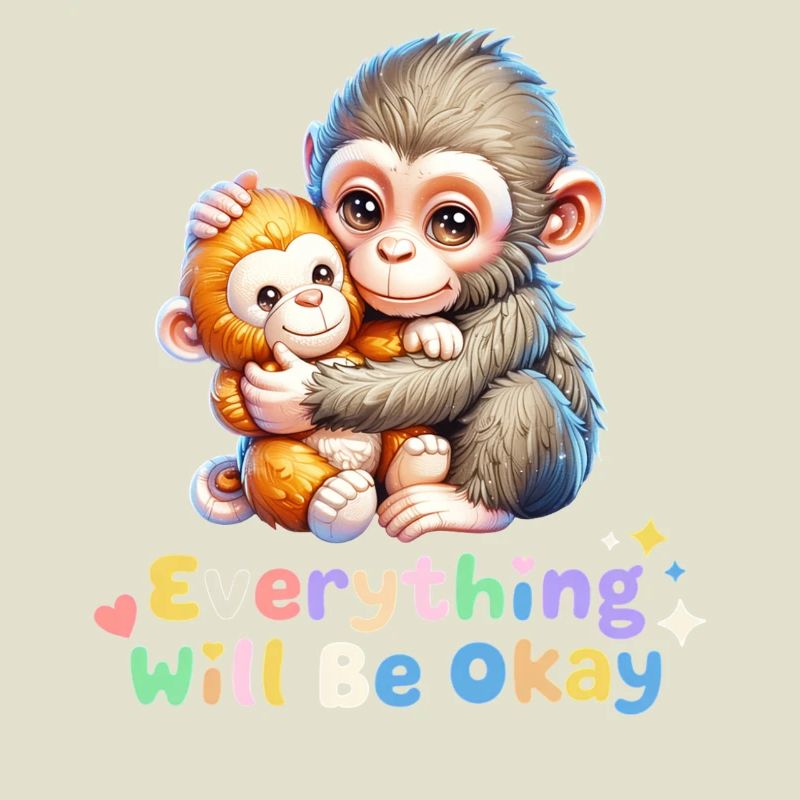 Everything Will Be Okay Monkey Duo