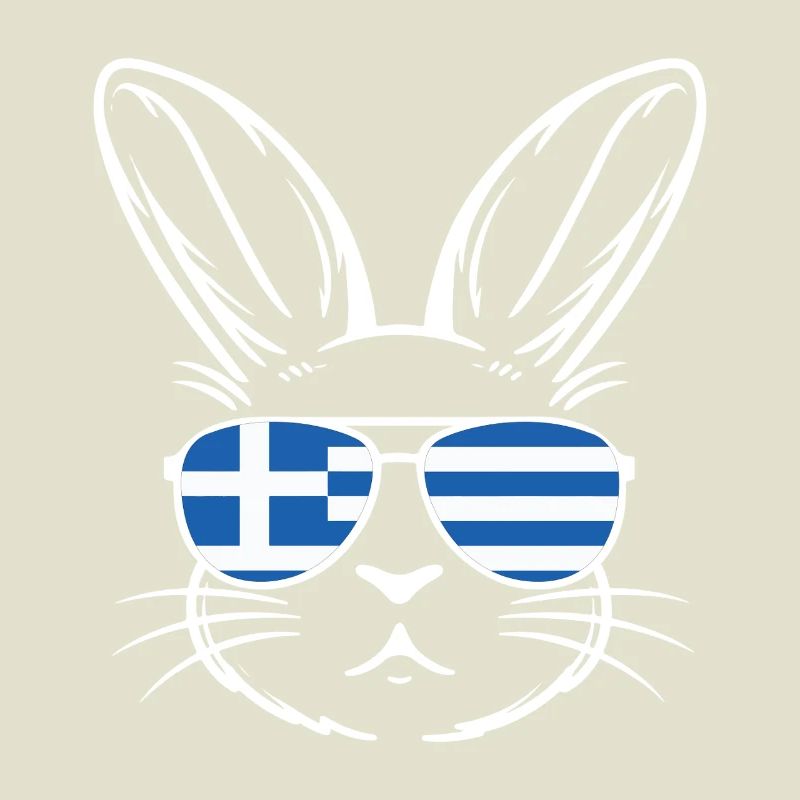Greek Easter Greek Flag Easter Rabbit