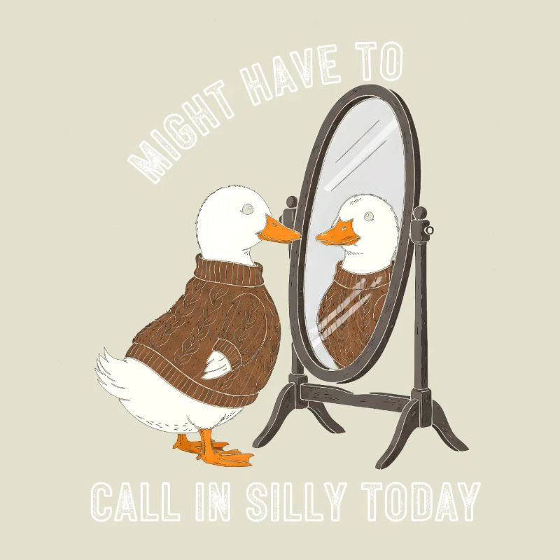 Motif du pull miroir de canard