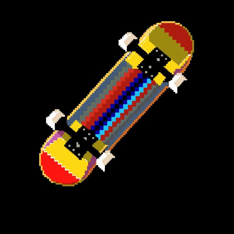 Skateboard Pixel Graphic