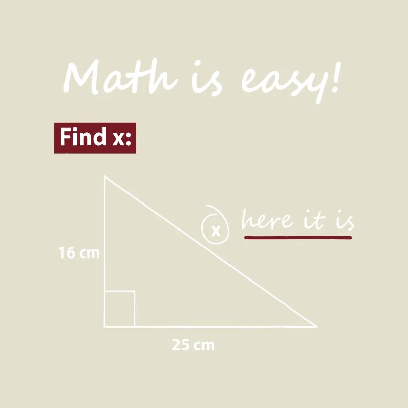 Find X Triangle Math Art