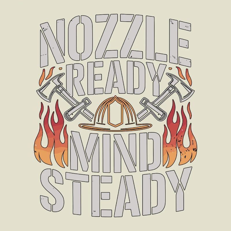 Fire Engineer Nozzle Ready Mind Steady Firefighter