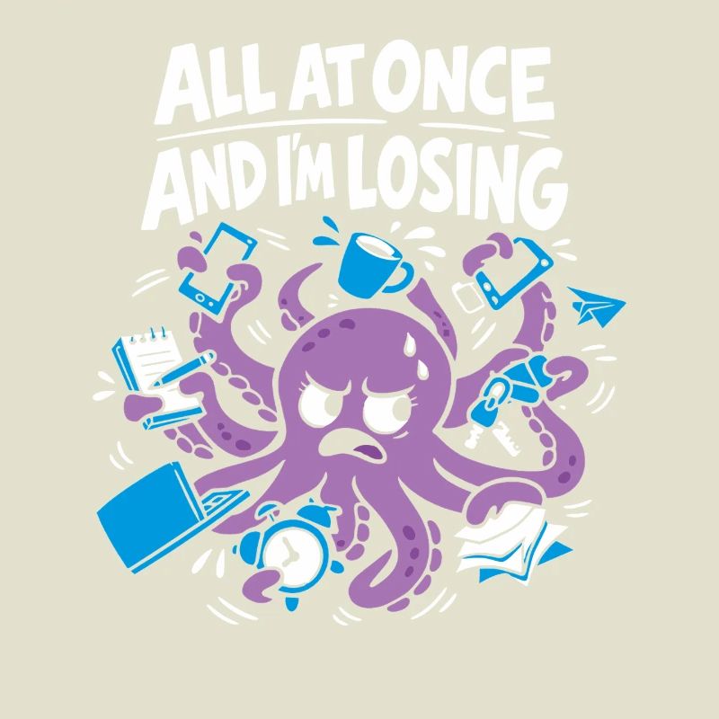 Funny Octopus Overstimulated