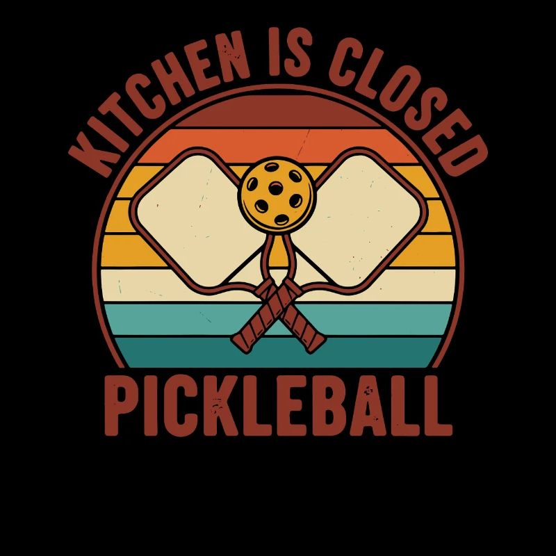 Pickleball Kitchen Is Closed Player Paddles Balls