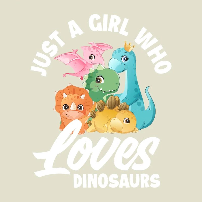 Nur ein Mädchen, das Dinosaurier liebt