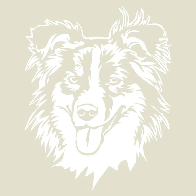 Australian Shepherd Kopf "Black Edition"