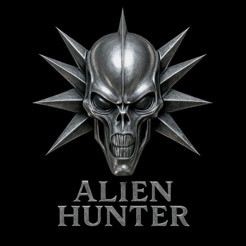 Alien Hunter Schädel-Emblem