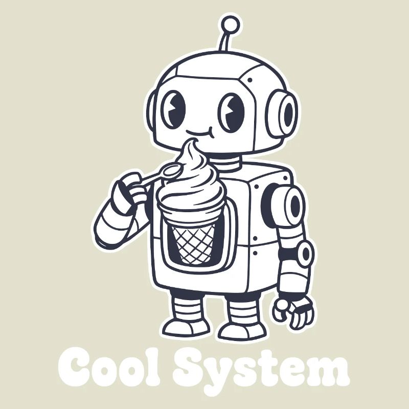 Roboter mit Eiscreme