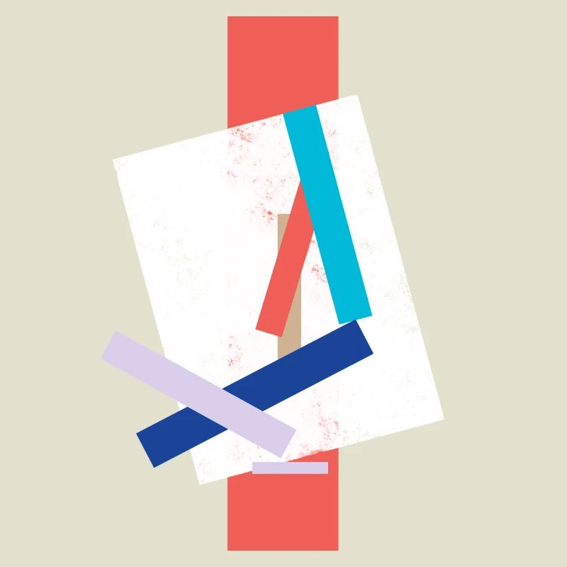 Abstract geometry accent for art student