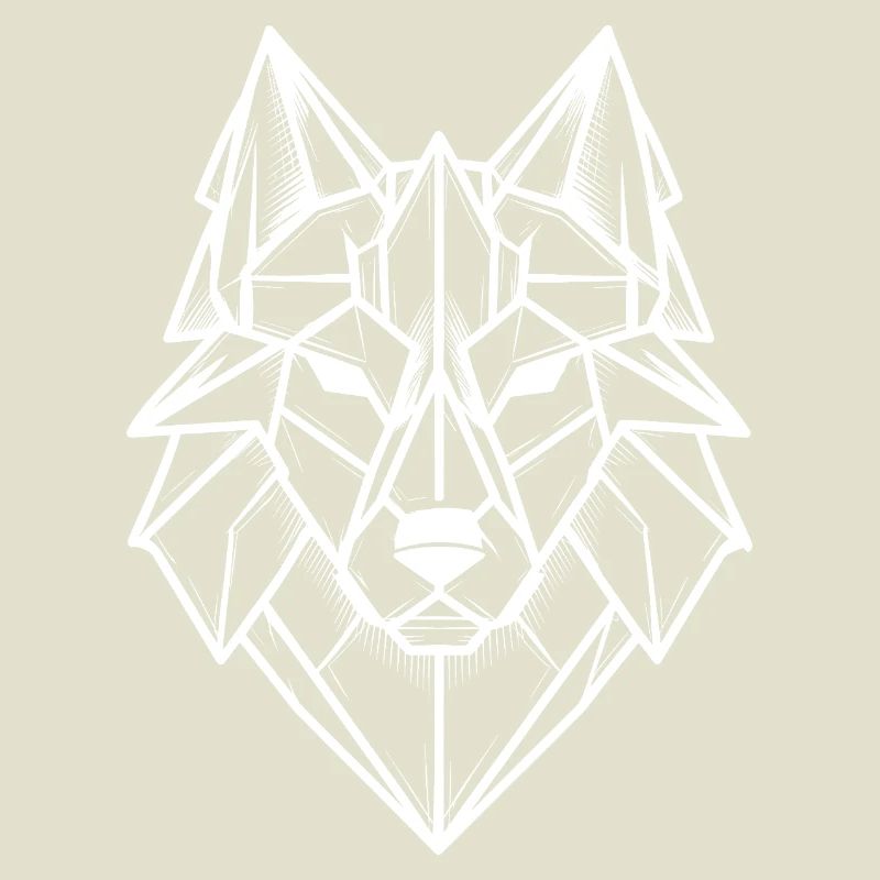 Geometric wolf logo