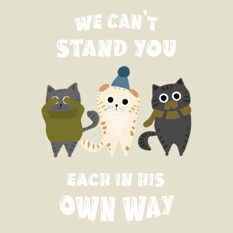Three ignorant cats