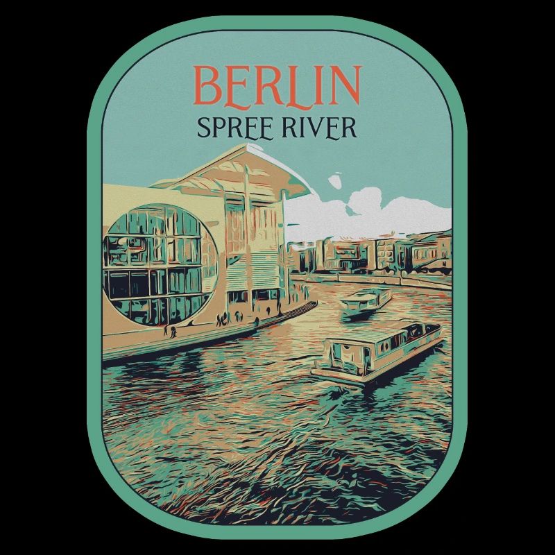 Modern Architecture Berlin Illustration