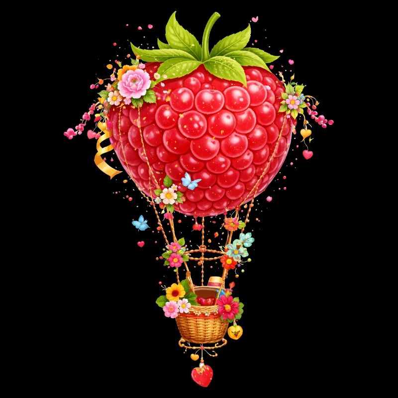 Fantasy Raspberry Hot Air Balloon