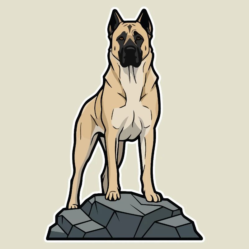 Anatolischer Schäferhund auf Schutzfelsen