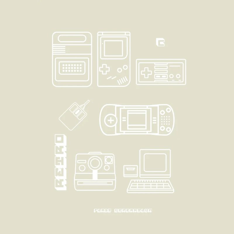 retro game blueprint nerd pc game 8bit console lol