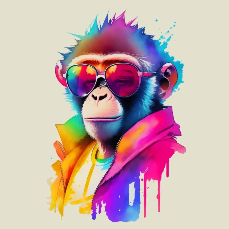 Affe mit Sonnenbrille