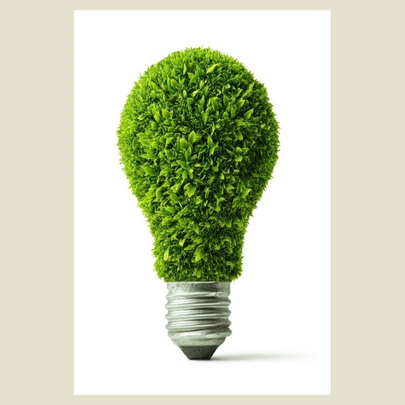 Conception d’ampoule lumineuse feuillue