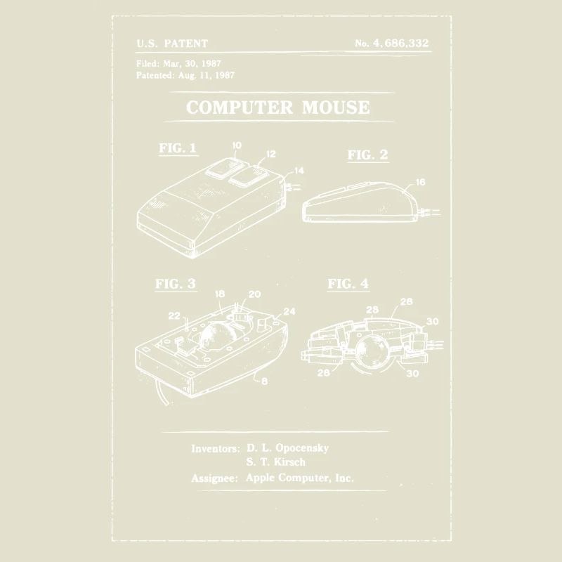 Retro-Computermaus-Bauplan