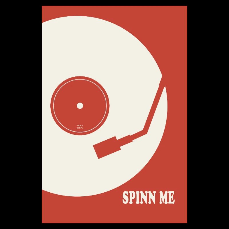 Spin Me – Poster vinyle rétro pour platine