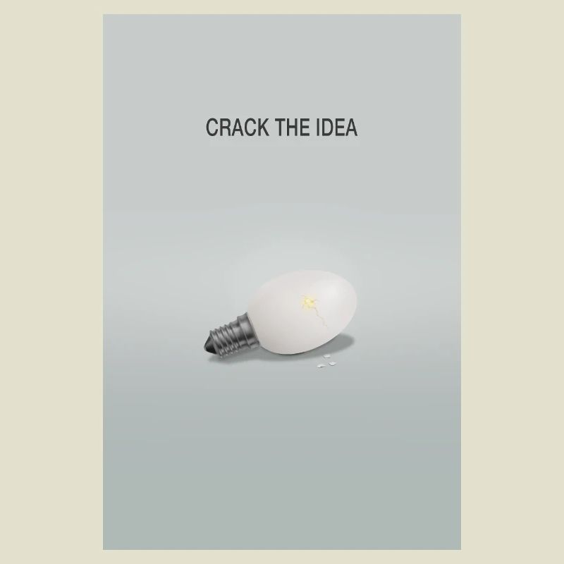 Craque l’idée : design minimaliste d’affiche