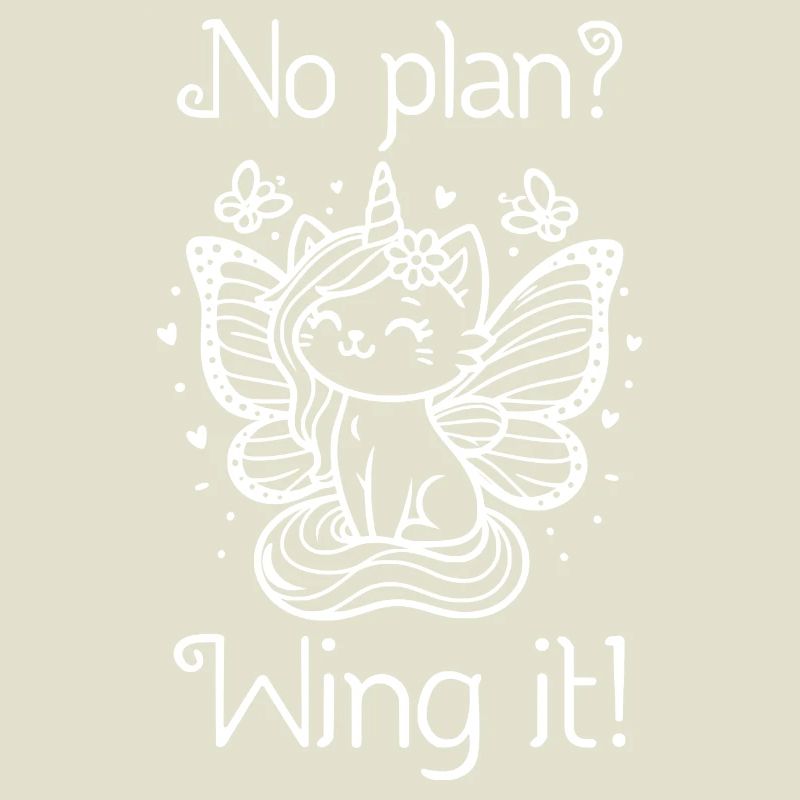 Pas de plan Aile C’est un chat licorne ailé