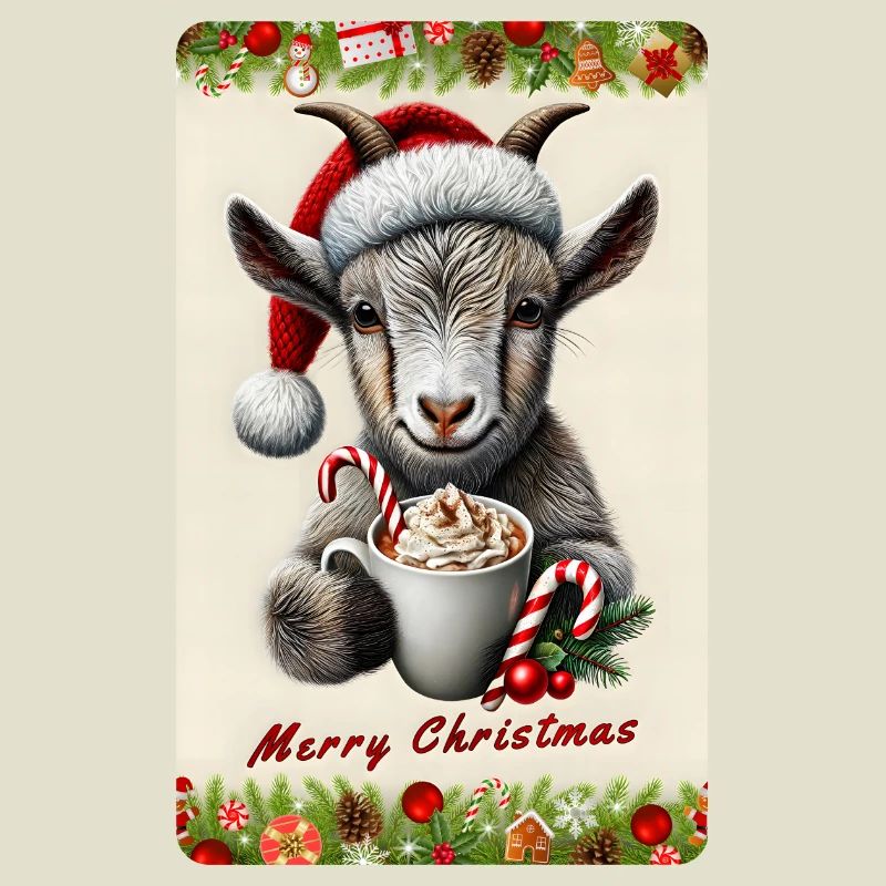 Chèvre de Noël au chocolat chaud
