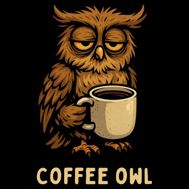 Coffee Owl - Kaffee Eule mit Becher Espresso 