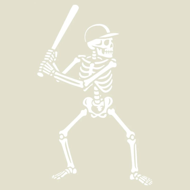 Skeleton playing Baseball gift