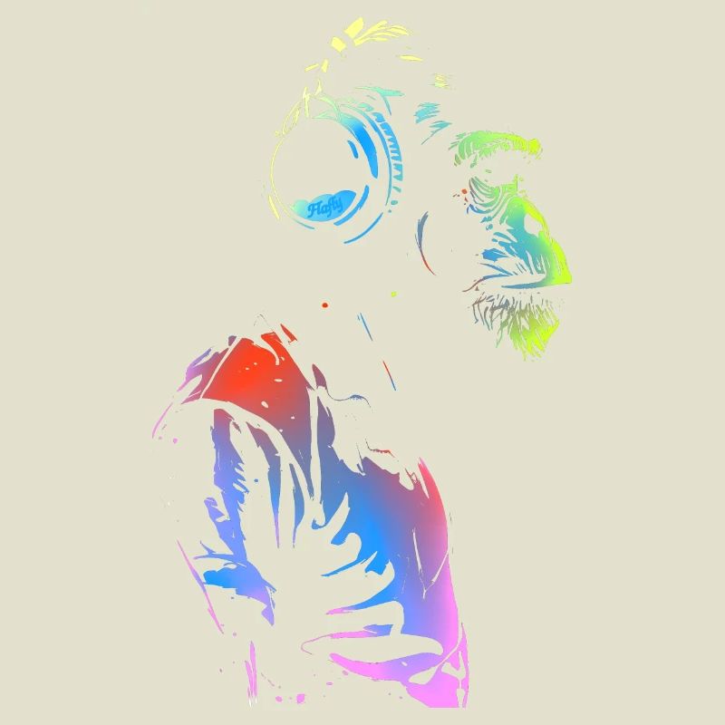 Affe mit Kopfhörern 🎧