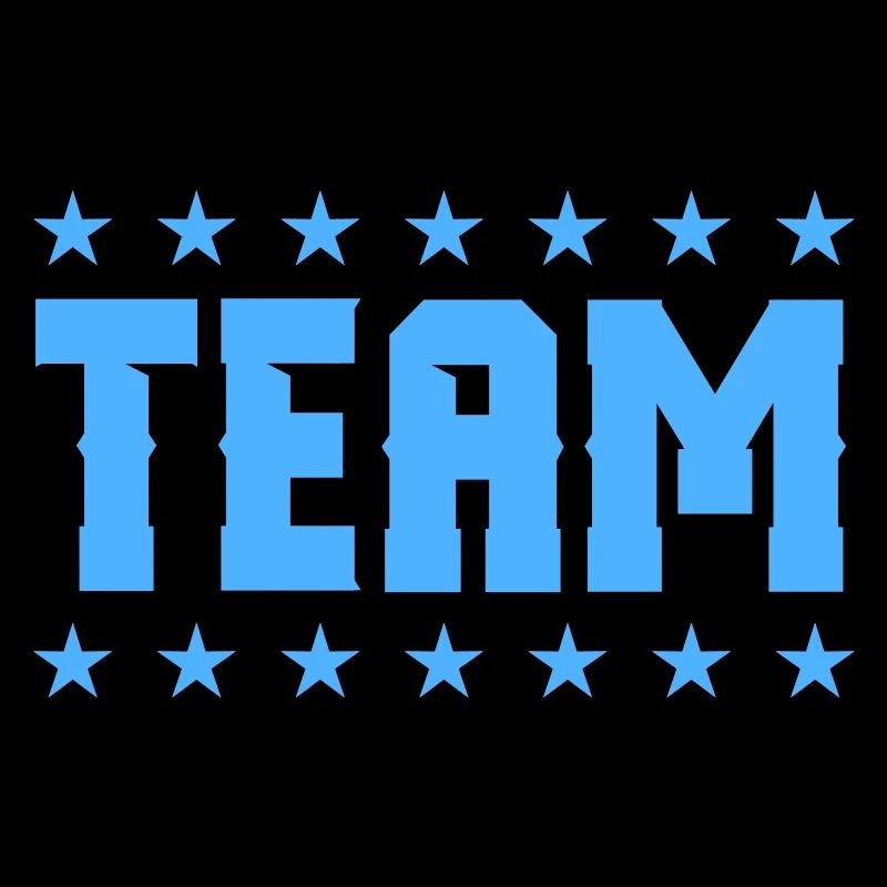Team Blau Vintage Logo Typografie