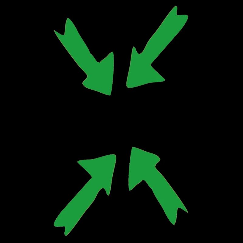 vert en point de mire