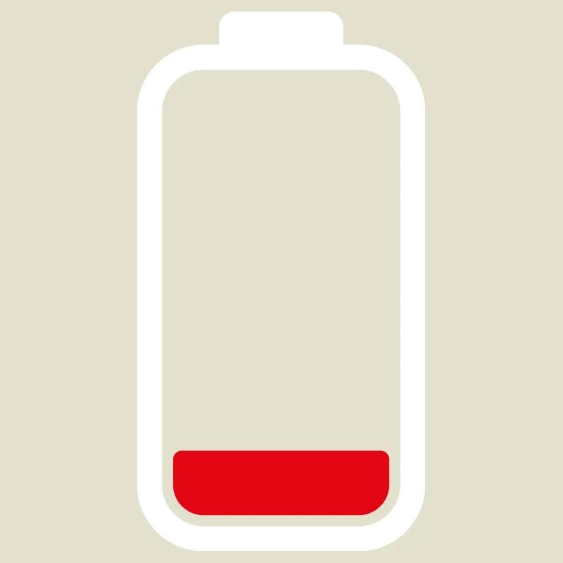 LOW BATTERY - White