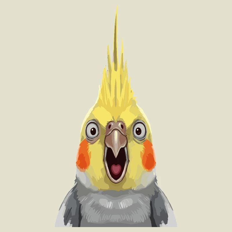 Expressive Cockatiel Pop Print