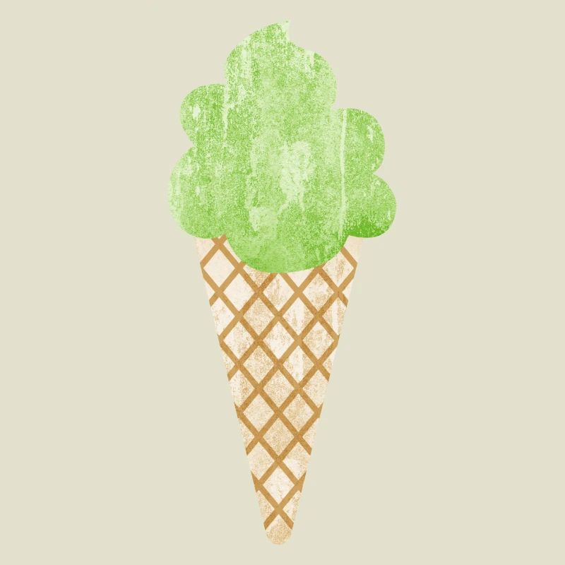 Eis Waffel Eiswaffel Eiscreme Waldmeister grün