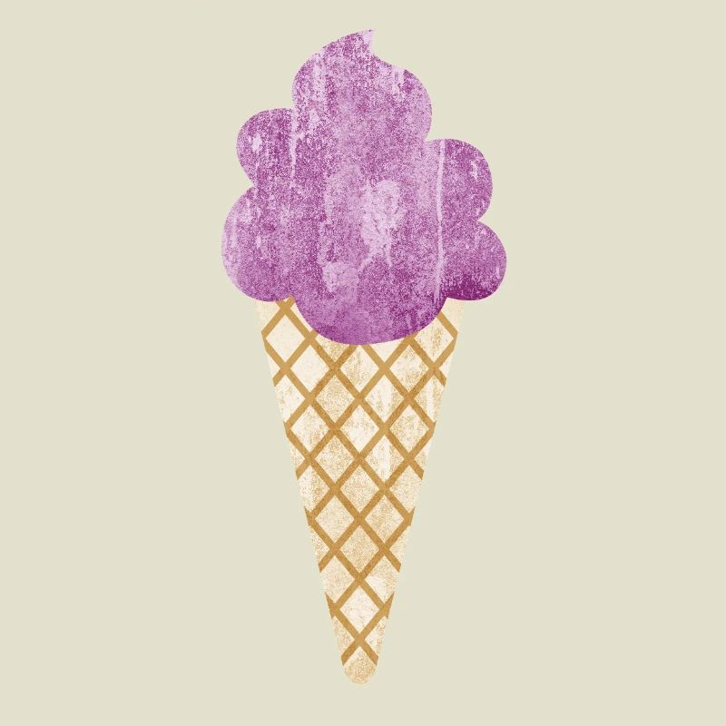Eiscreme Icecream Eis Waffel Eiskrem Eisdiele lila