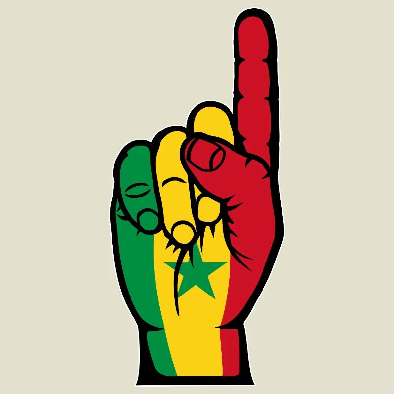 Main du drapeau du Sénégal