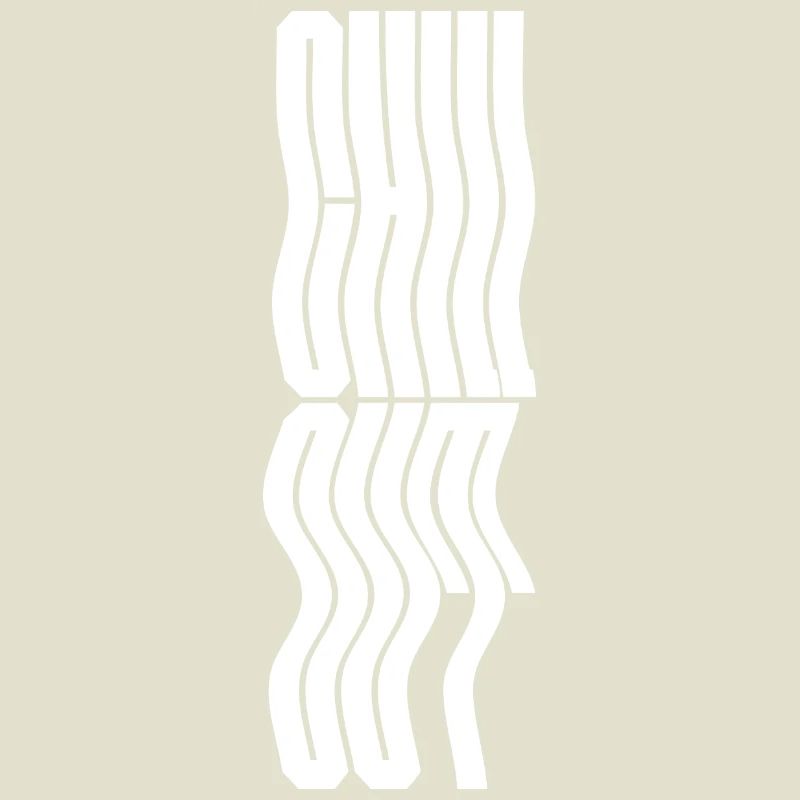 Conception du logo typographique ondulée Chill Out
