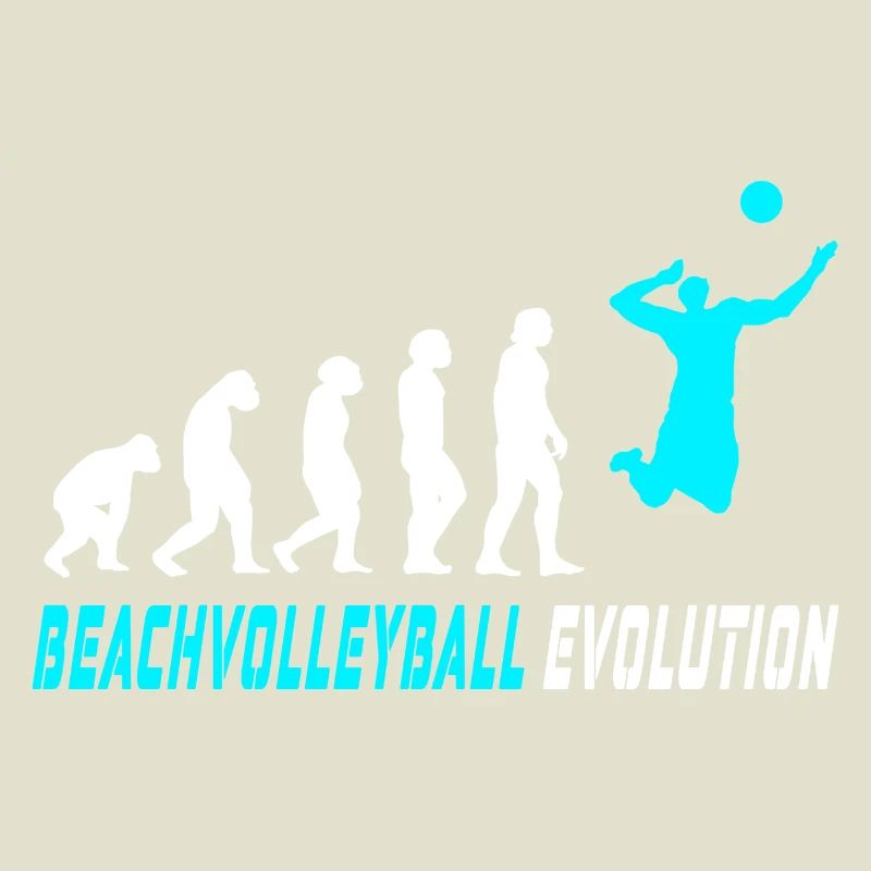 Beach volleyball evolution design / gift idea