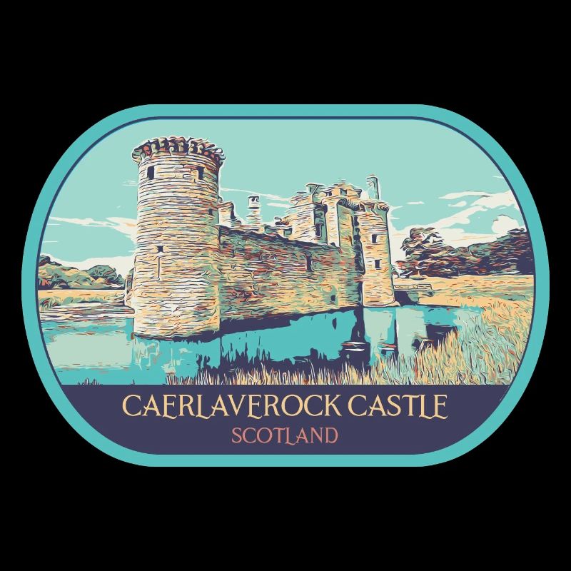Illustration Caerlaverock Castle, Scotland