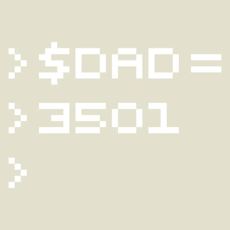DAD 8-Bit Code Nerd Pixel Terminal Retro