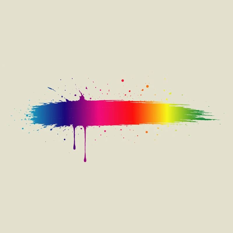Rainbow Brush Stroke Gradient Splash