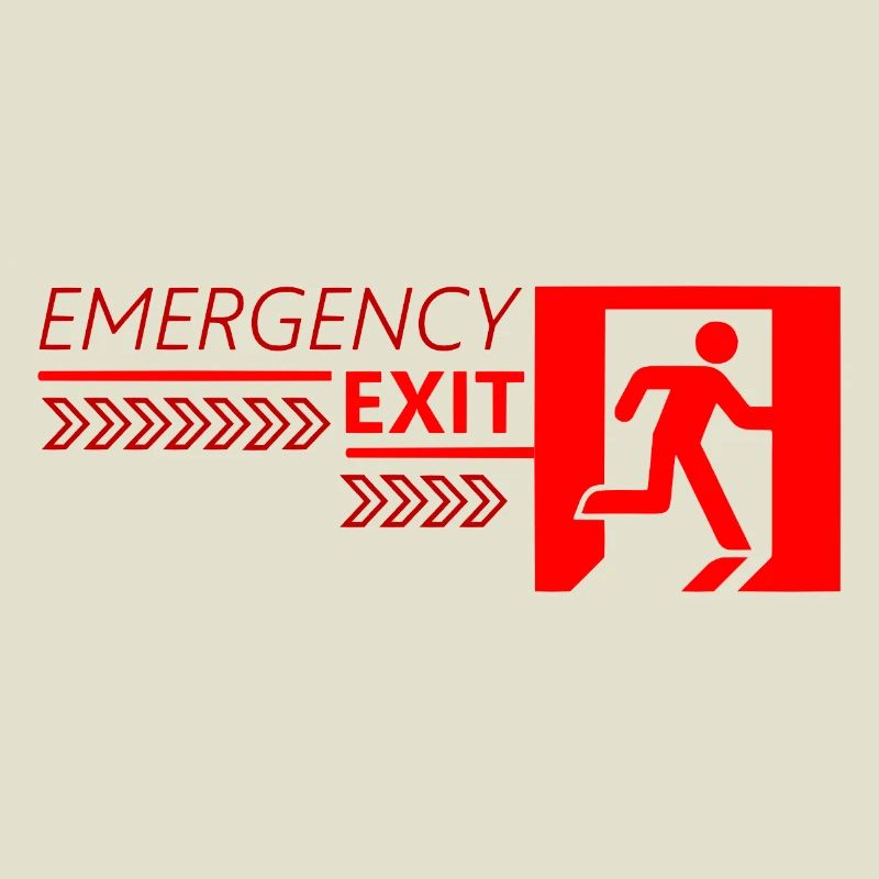 Emergency EXIT Red Flag