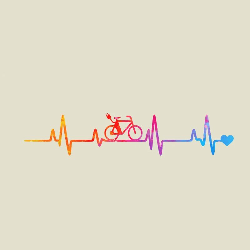 Lignes d’impulsion de vélo arc-en-ciel