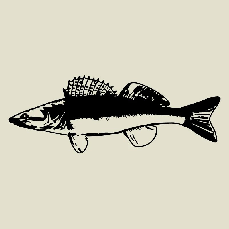 Poisson dans l’eau design sur bleu