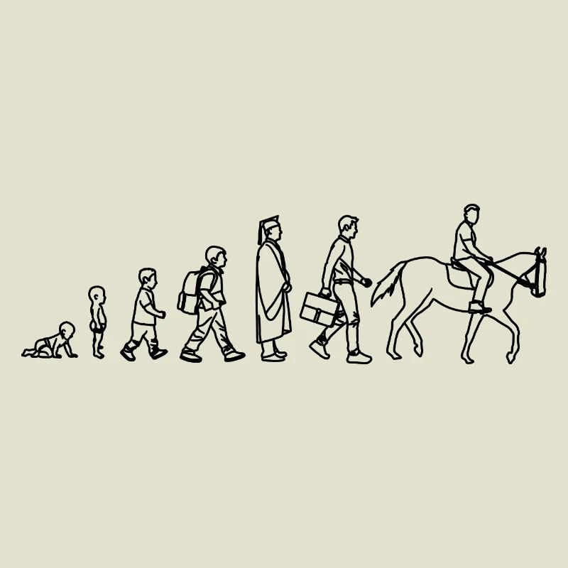 Evolution vom Kind zum Reiter