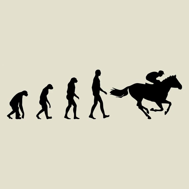 Évolution de l'homme vers le cavalier pro