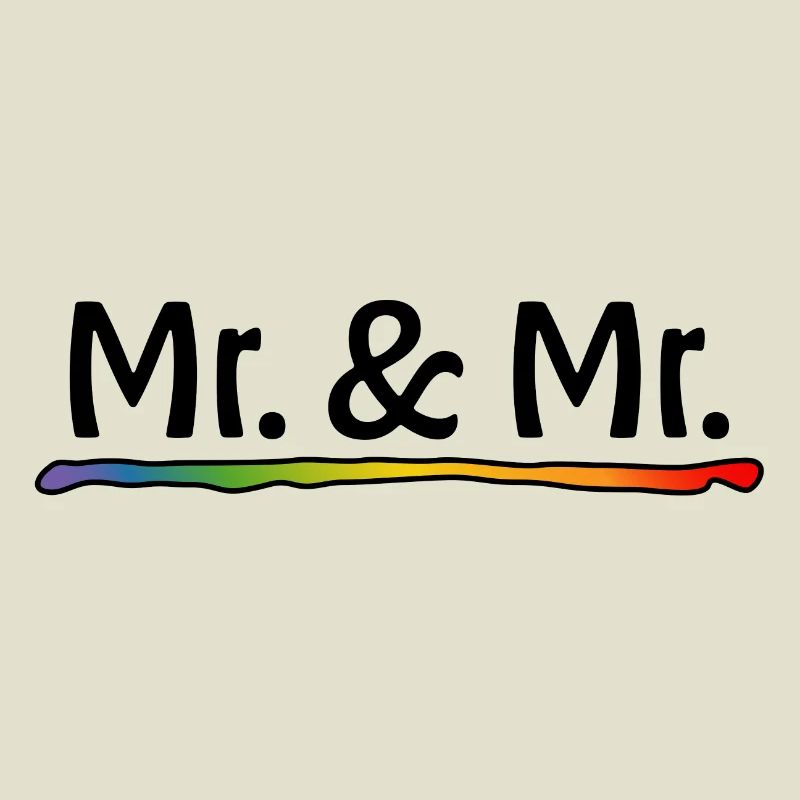 Regenbogen Mr and Mr schwarz
