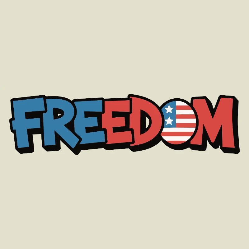 Freedom Typography Statement Design