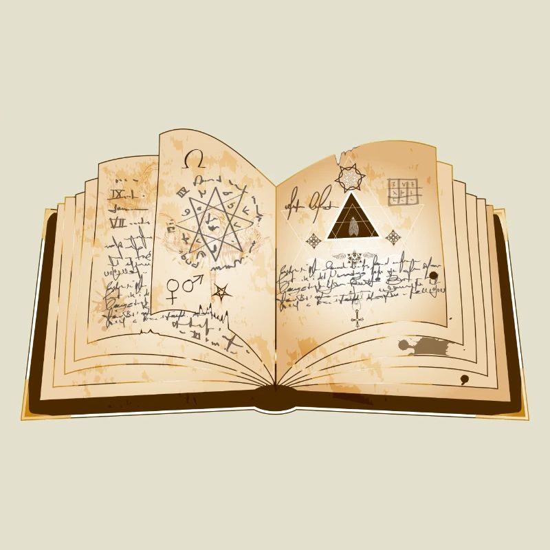 ancient magic book with ancient spells